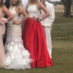 Two piece prom dress